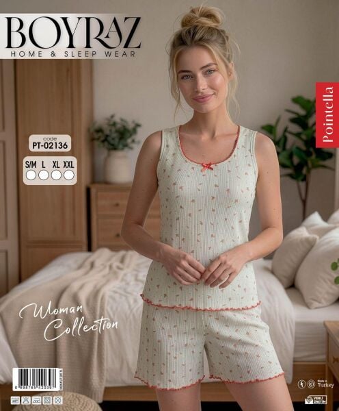 BOYRAZ 02136 POİNTELLA ATLET ŞORTLU PİJAMA TAKIM