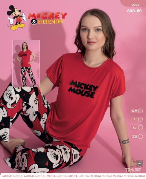 LANA 630-89 BAYAN MİLAN KISA KOL PİJAMA TAKIM