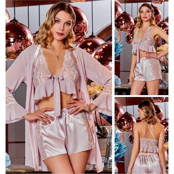JEREMİ 2958 SATEN 3 LÜ ŞORT TAKIM