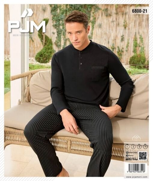 PJM 6800-21 ERKEK PENYE CEPLİ PİJAMA TAKIM