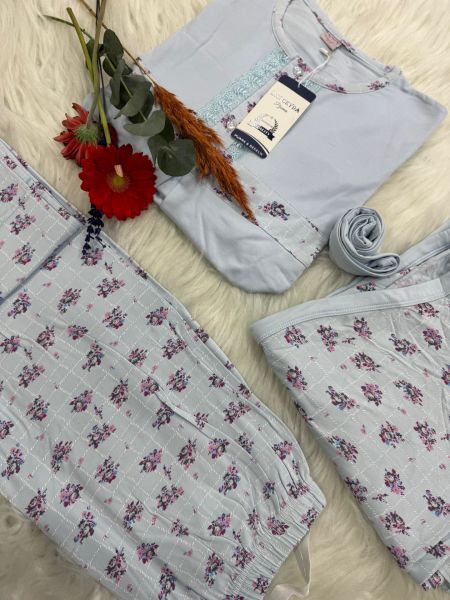 İNCİ CEYDA ŞARDONLU 3 LÜ LOĞUSA PİJAMA TAKIM