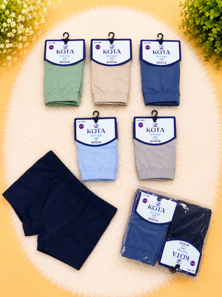 KOTA 1025 ERKEK ÇOCUK DÜZ BOXER