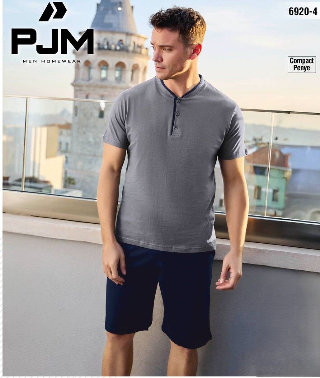 PJM 6920-4 ERKEK PENYE KISA KOL PİJAMA TAKIM