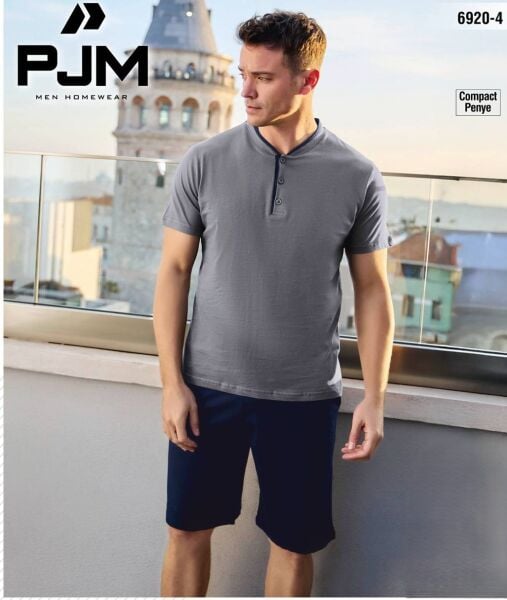 PJM 6920-4 ERKEK PENYE KISA KOL PİJAMA TAKIM
