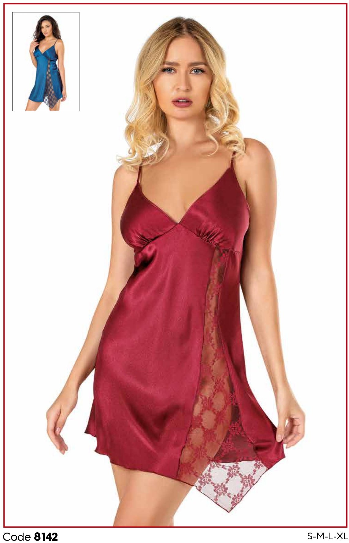 PRİMODA 8142 SATEN KISA GECELİK