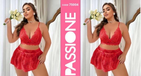 REAL PASSIONE 75004 BIG SIZE ETEKLİ SÜTYEN TAKIM
