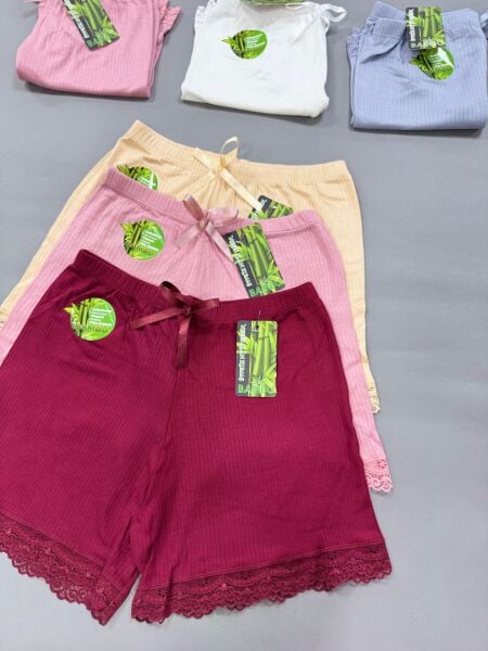 DEZALUX 5071 BAYAN RAPORLU BAMBU ŞORT