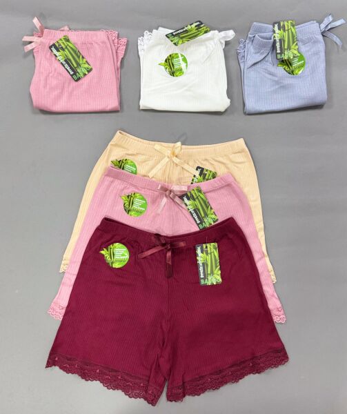 DEZALUX 5071 BAYAN RAPORLU BAMBU ŞORT