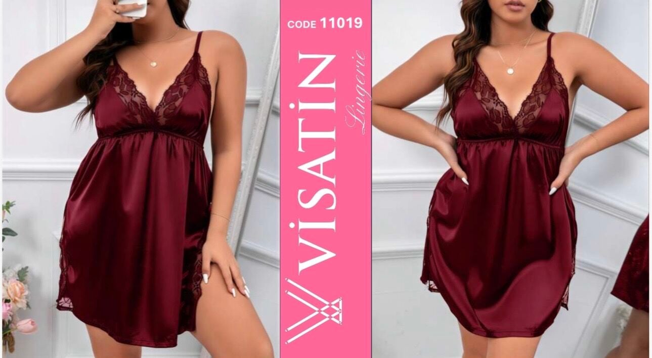 VİSATİN 11019 SATEN GECELİK BATTAL