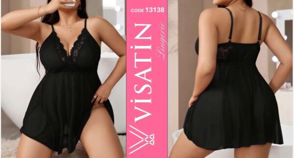 VİSATİN 13138 SATEN GECELİK BATTAL