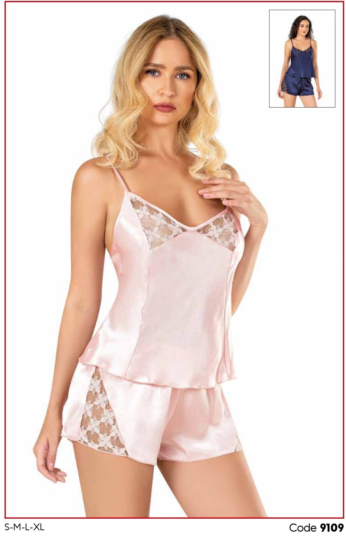 PRİMODA 9109 SATEN BABYDOLL ŞORT TAKIM