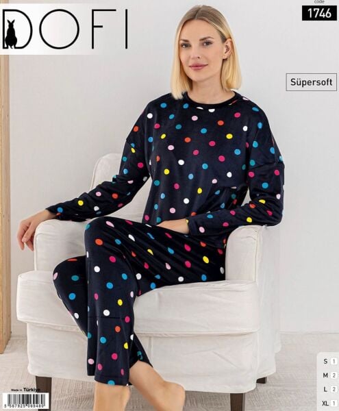 DOFİ 1746 BAYAN SÜPERSOFT PİJAMA TAKIMI
