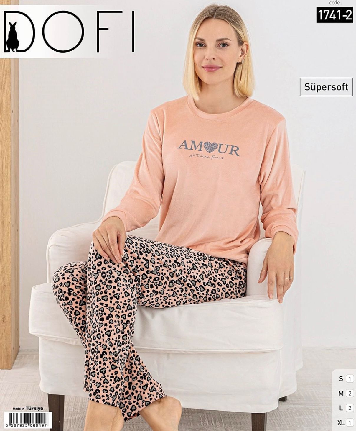 DOFİ 1741-2 BAYAN SÜPERSOFT PİJAMA TAKIMI