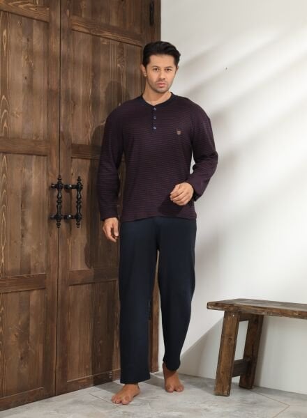 LİNDROS 04054 ERKEK RAPORLU İNTERLOK PİJAMA TAKIMI