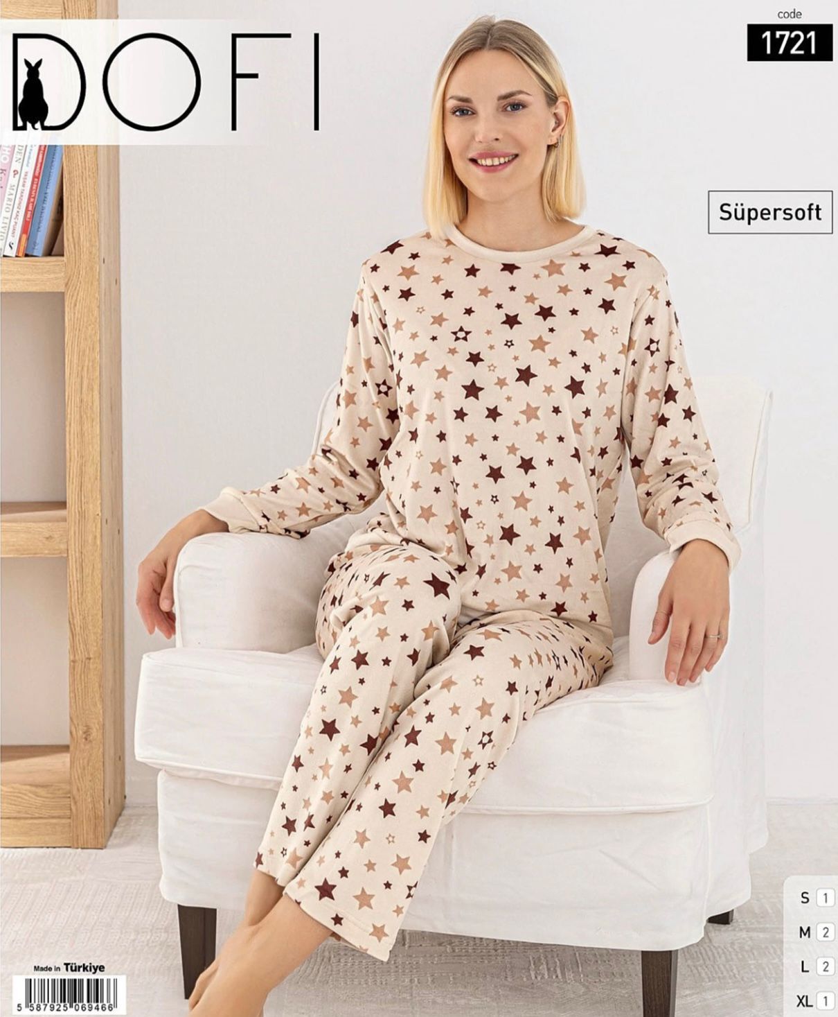 DOFİ 1721 BAYAN SÜPERSOFT PİJAMA TAKIMI