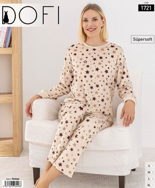 DOFİ 1721 BAYAN SÜPERSOFT PİJAMA TAKIMI