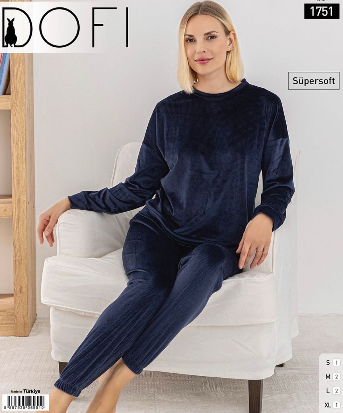 DOFİ 1751 BAYAN SÜPERSOFT PİJAMA TAKIMI