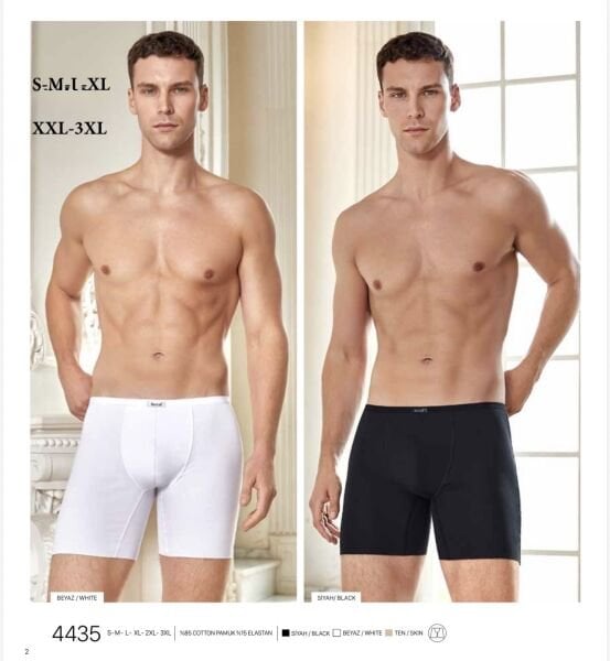 BERRAK 4435 ERKEK LAZER KESİM BOXER 10 LU