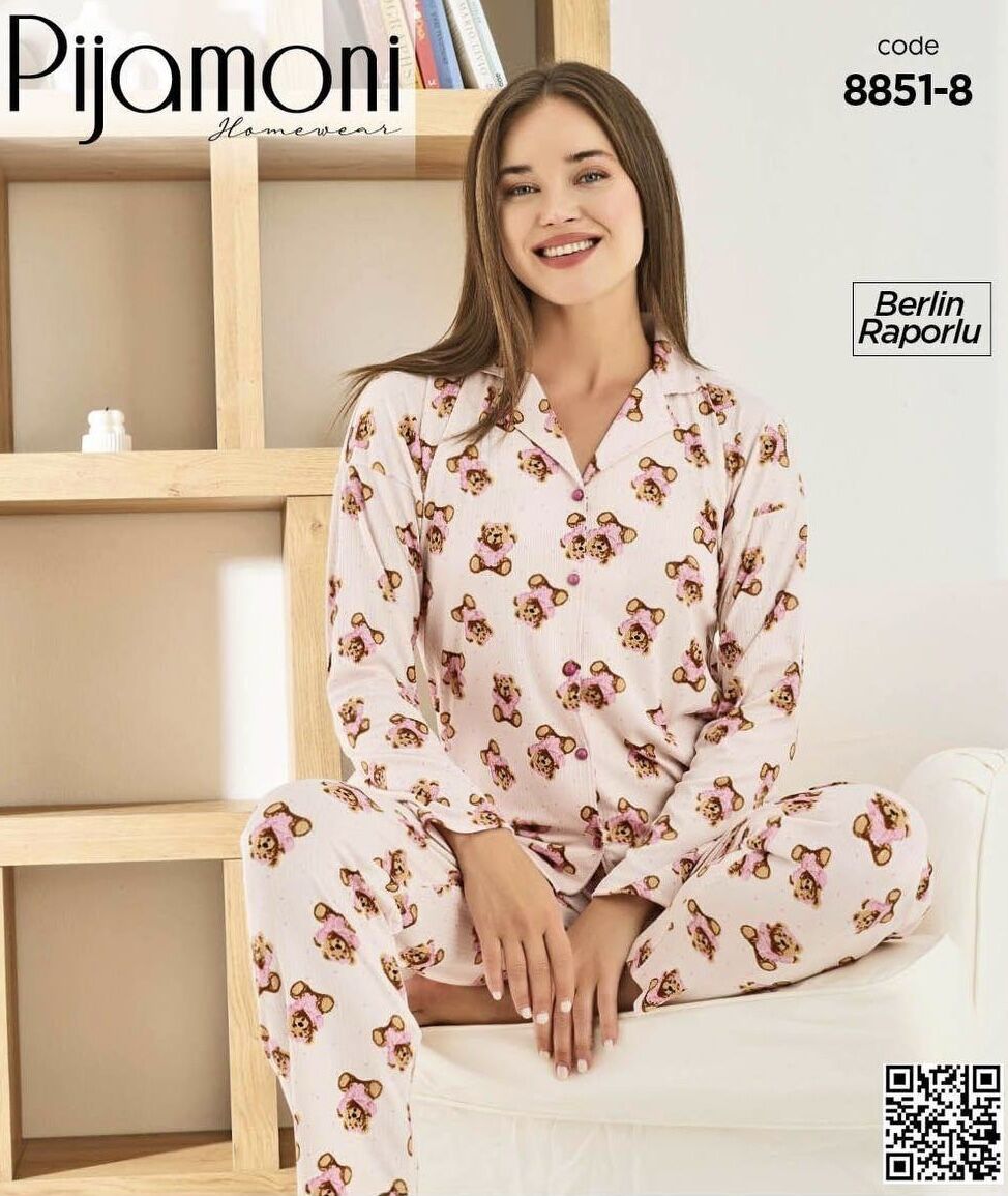 PİJAMONİ 8851-8 BERLİN RAPORLU Ö.DÜĞ.PİJAMA TAKIM