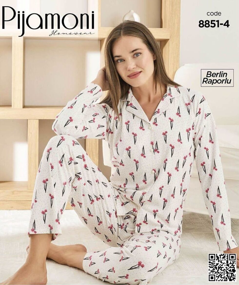 PİJAMONİ 8851-4 BERLİN RAPORLU Ö.DÜĞ.PİJAMA TAKIM