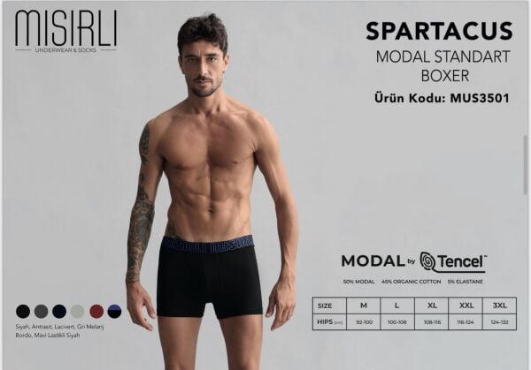 MISIRLI 3501 MODAL TENCEL SPARTACUS BOXER