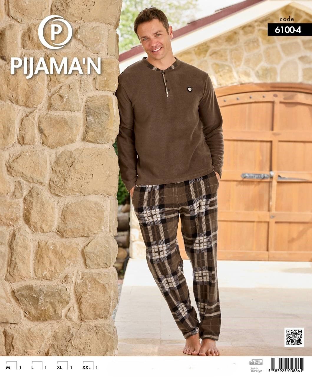 PİJAMAN 6100-4 ERKEK PATLI POLAR PİJAMA TAKIM