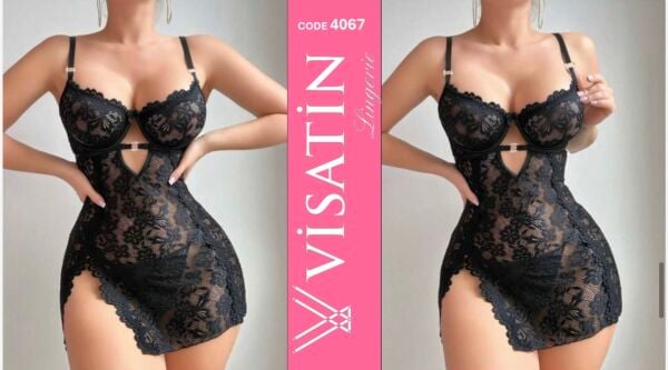 VİSATİN 4067 SATEN GECELİK