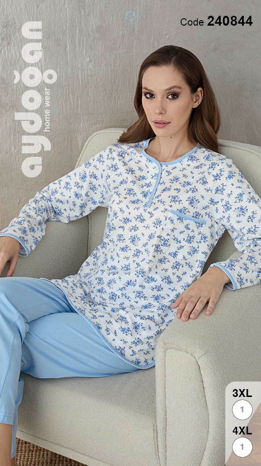 AYDOĞAN 240844 BAYAN EMPİRME PİJAMA TAKIM 6-7 NO
