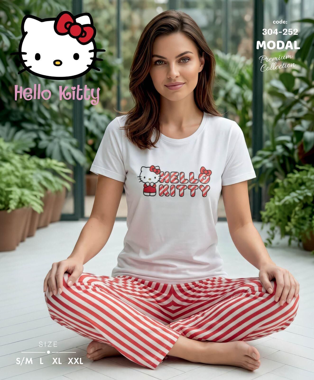 LANA 304-252 BAYAN MODAL KISA KOL PİJAMA TAKIM