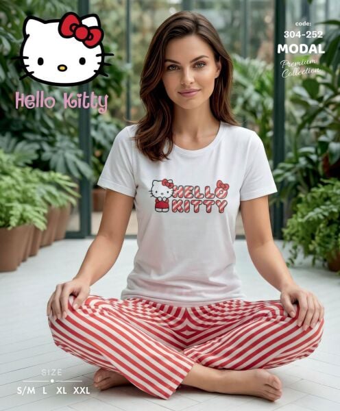 LANA 304-252 BAYAN MODAL KISA KOL PİJAMA TAKIM