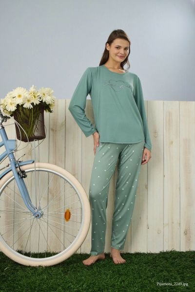 PİJAMONİ 7600-8 BAYAN MİLAN PİJAMA TAKIM