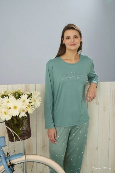 PİJAMONİ 7600-8 BAYAN MİLAN PİJAMA TAKIM