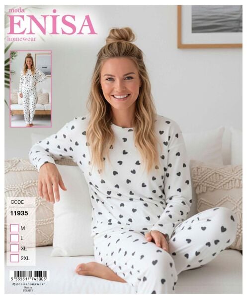 ENİSA 11935 BAYAN RAPORLU PİJAMA TAKIM