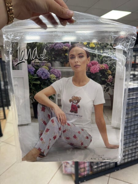 LANA 304-57 BAYAN MODAL KISA KOL PİJAMA TAKIM