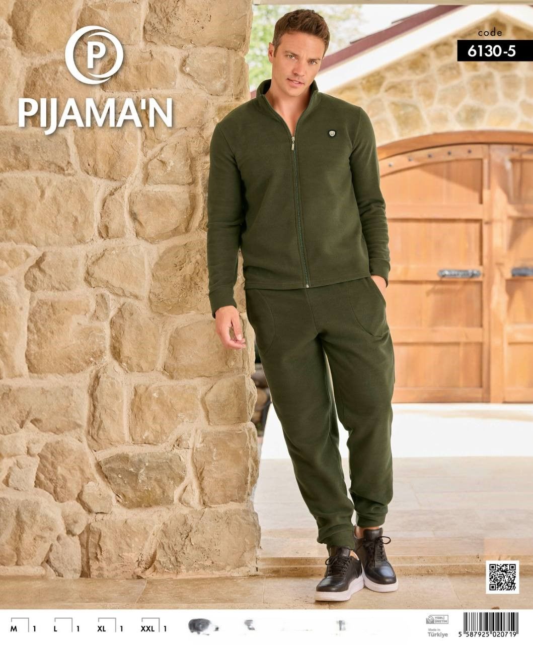 PİJAMAN 6130-5 ERKEK POLAR FERMUARLI TAKIM