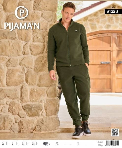 PİJAMAN 6130-5 ERKEK POLAR FERMUARLI TAKIM