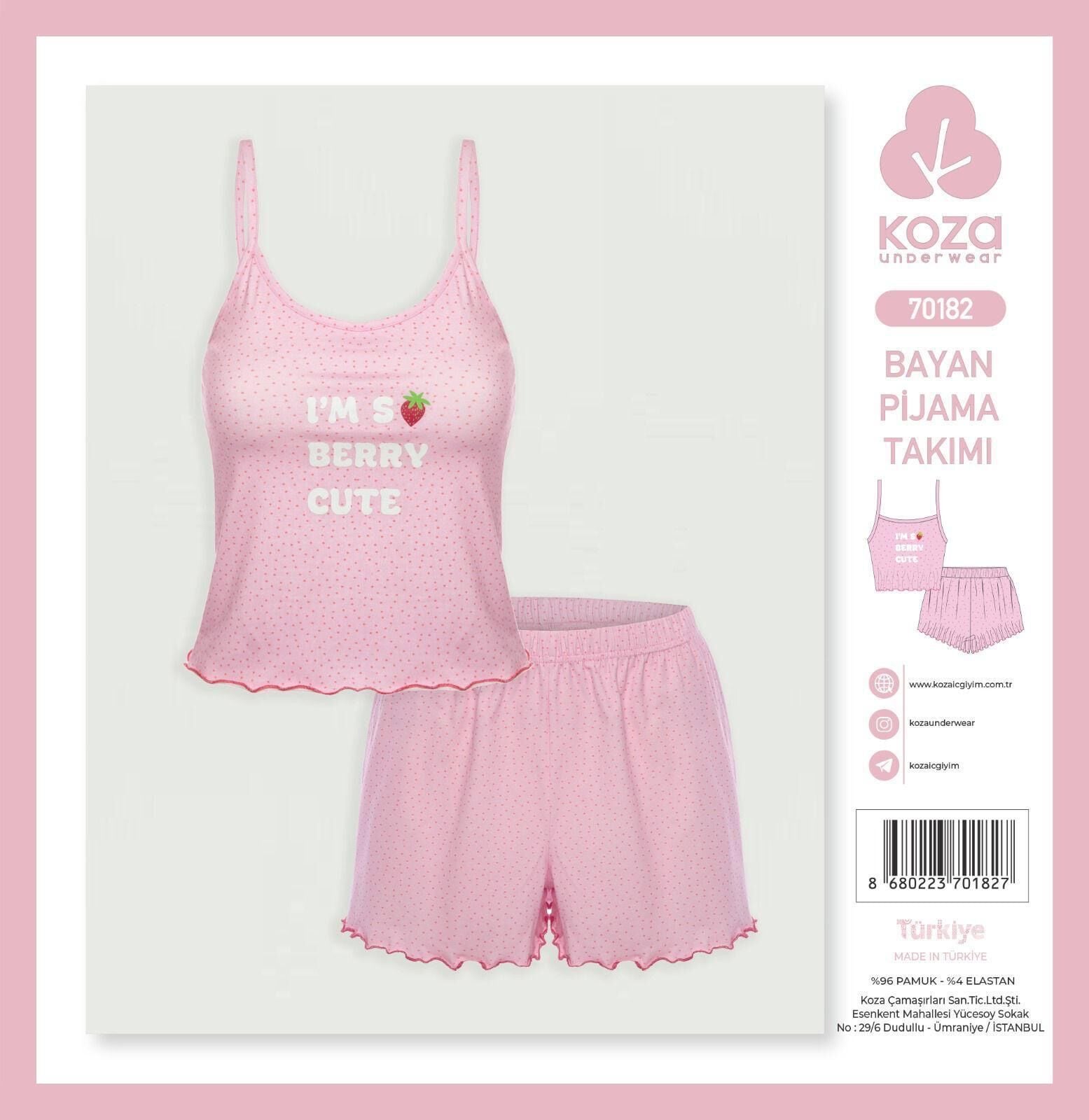 KOZA 70182 BAYAN İP ASKI ŞORTLU TAKIM