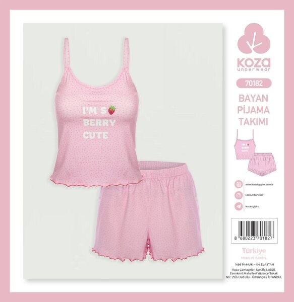 KOZA 70182 BAYAN İP ASKI ŞORTLU TAKIM