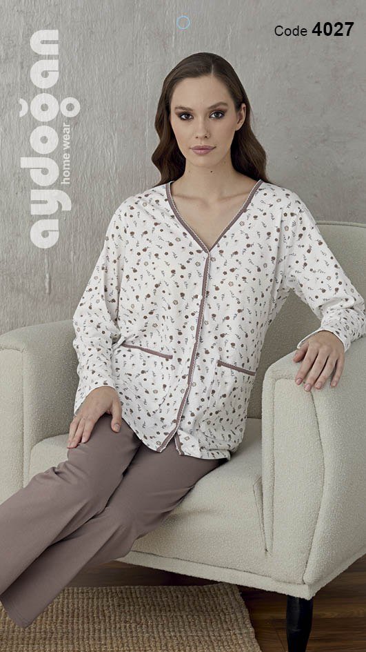 AYDOĞAN 4027 BAYAN EMPİRME BOY DÜĞ.PİJAMA TAKIM