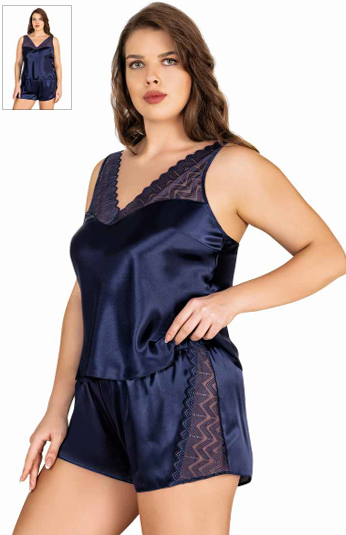 PRİMODA 1073 SATEN BATTAL ŞORT TAKIM