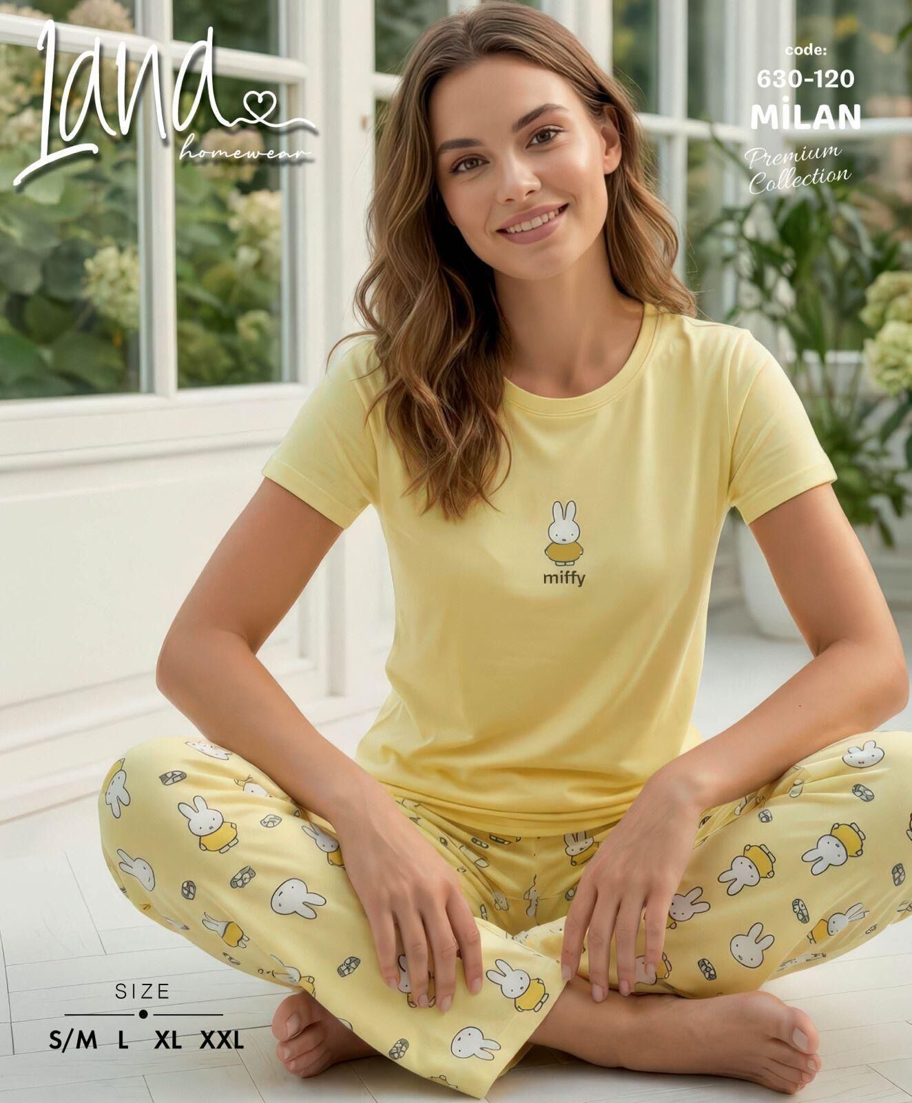 LANA 630-120 BAYAN MİLAN KISA KOL PİJAMA TAKIM