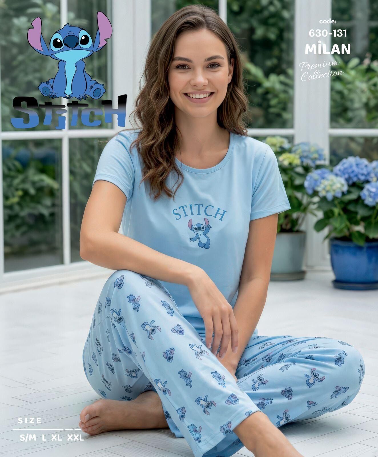 LANA 630-131 BAYAN MİLAN KISA KOL PİJAMA TAKIM