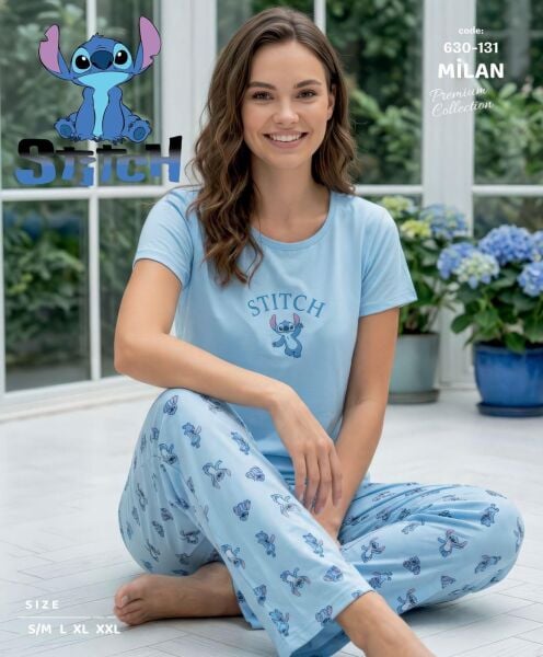 LANA 630-131 BAYAN MİLAN KISA KOL PİJAMA TAKIM