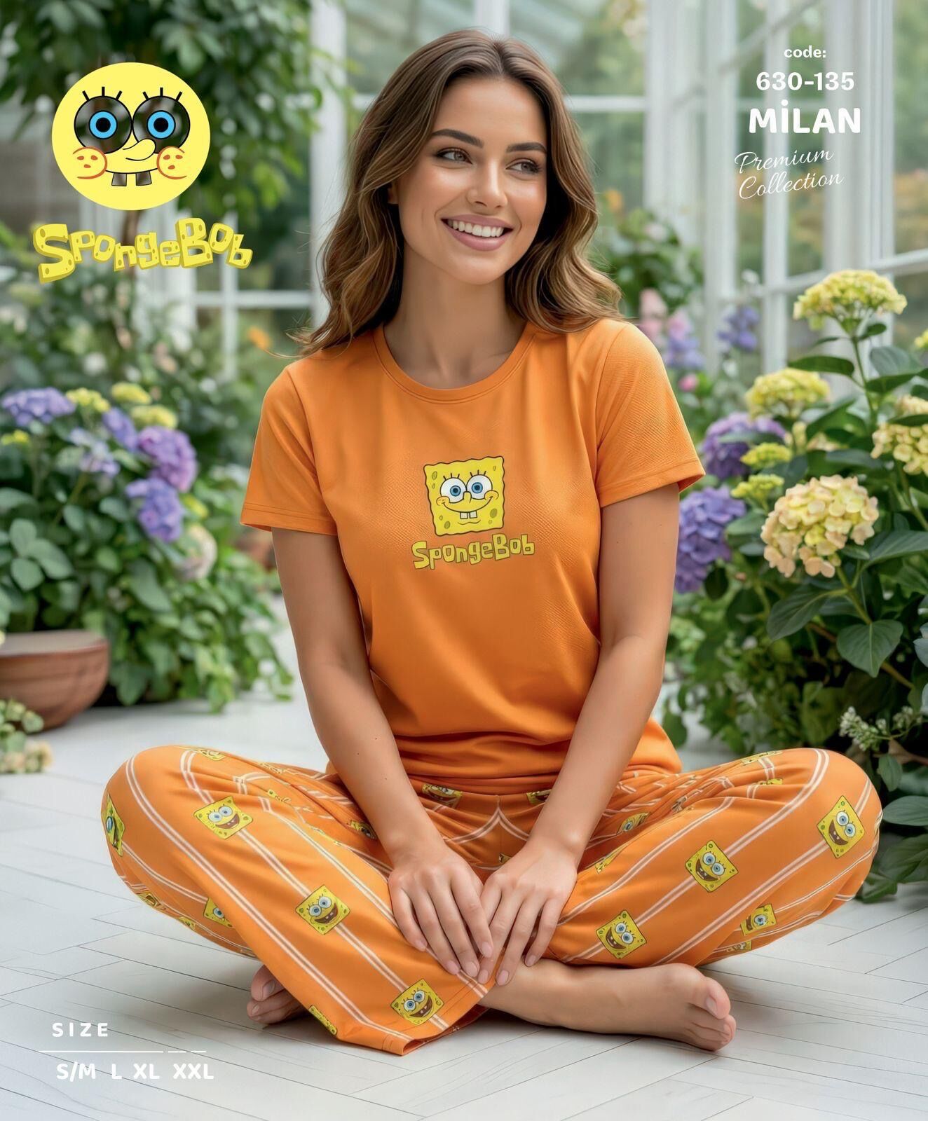 LANA 630-135 BAYAN MİLAN KISA KOL PİJAMA TAKIM