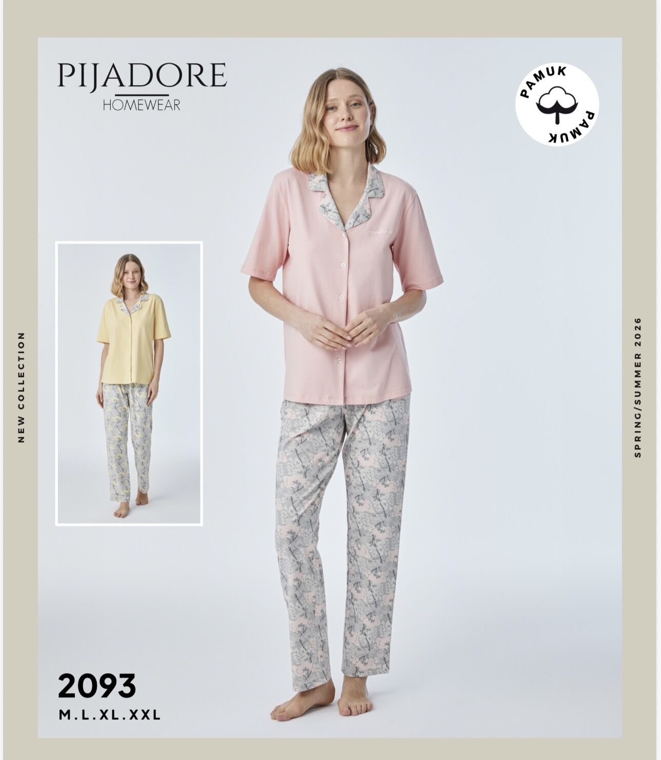 PİJADORE 2093 BAYAN Ö.DÜĞ.KISA KOL PİJAMA TAKIM