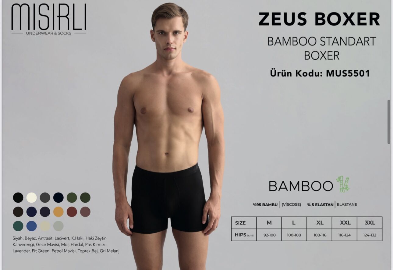 MISIRLI 5501 BAMBU ZEUS REGULAR FIT BOXER