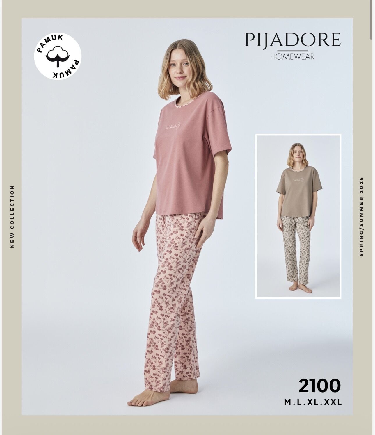 PİJADORE 2100 BAYAN KISA KOL PİJAMA TAKIM