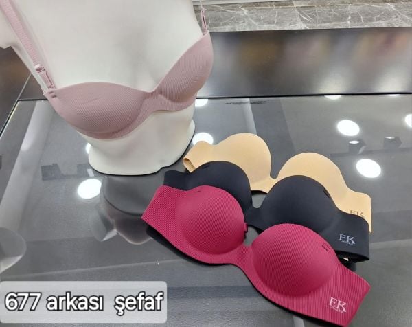 FK 677 BAYAN LAZER ARKASI ŞEFFAF LOTUS SÜTYEN
