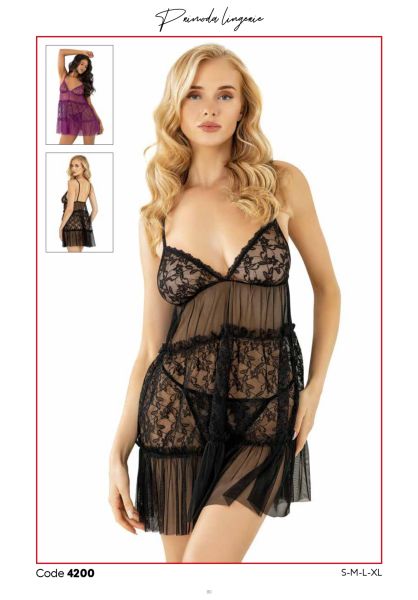 PRİMODA 4200 KISA TÜL GECELİK