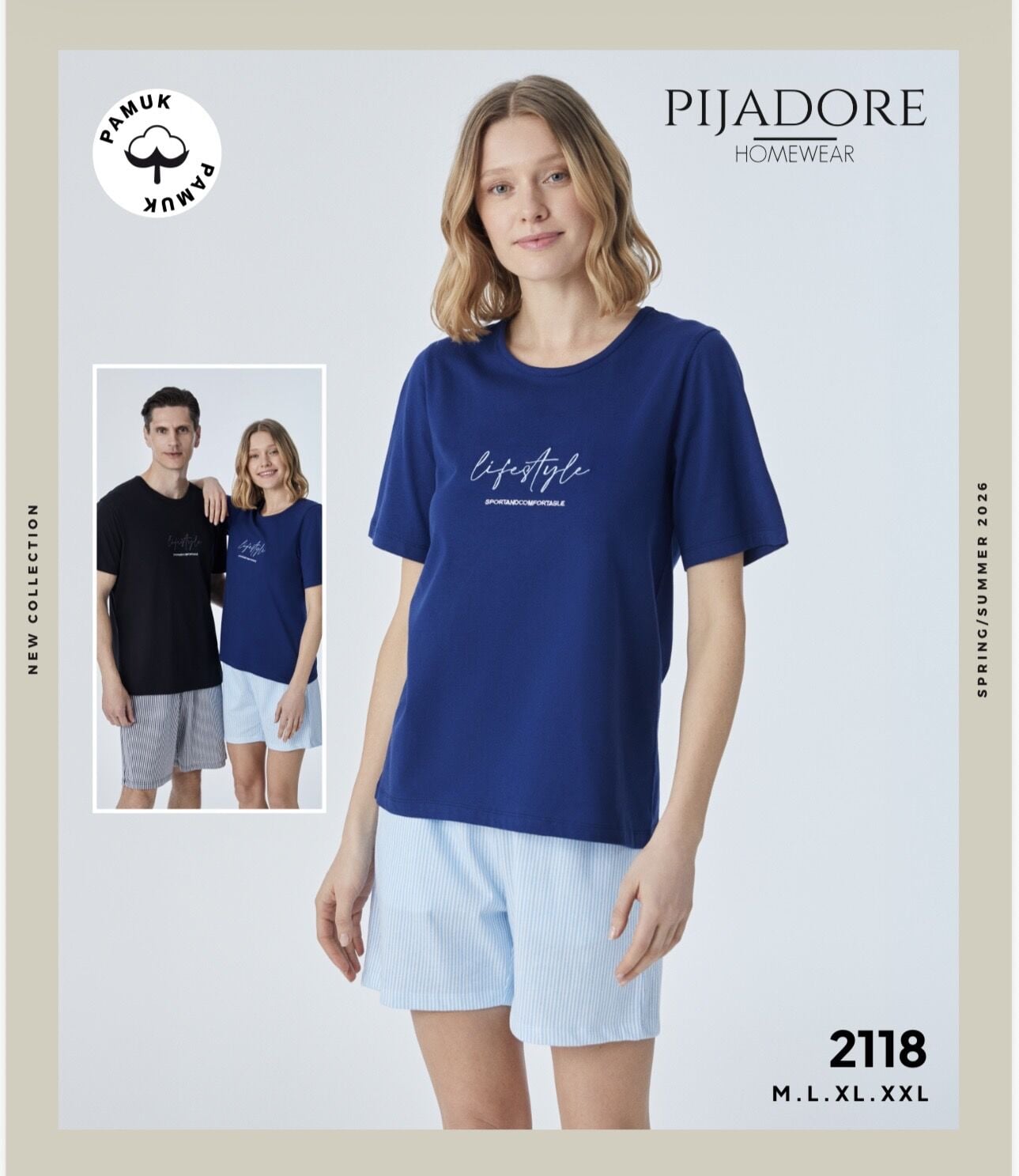 PİJADORE 2118 BAYAN EŞLİ KISA KOL ŞORTLU TAKIM